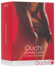 Load image into Gallery viewer, Shots Ouch Leather Cuffs - Red