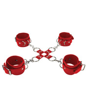 Load image into Gallery viewer, Shots Ouch Leather Hand &amp; Leg Cuffs - Red