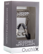Load image into Gallery viewer, Shots Ouch Adjustable Nipple Clamps W-chain - Metal