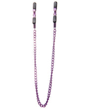 Load image into Gallery viewer, Shots Ouch Adjustable Nipple Clamps W-chain - Purple