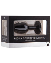 Load image into Gallery viewer, Shots Ouch Regular Diamond Buttplug - Black