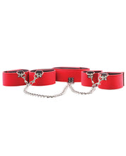 Load image into Gallery viewer, Shots Ouch Reversible Collar W-wrist &amp; Ankle Cuffs - Red