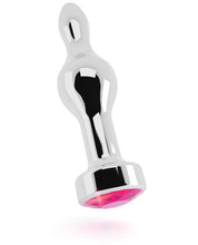 Load image into Gallery viewer, Shots Rich 3.5" Butt Plug W-crystal - Silver-rose Red Sapphire
