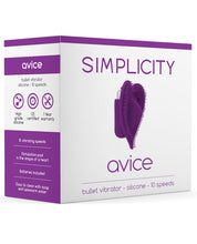 Load image into Gallery viewer, Shots Simplicity Avice Bullet Vibrator - 10 Speed Purple
