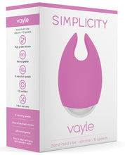 Load image into Gallery viewer, Shots Simplicity Vayle Rechargeable Clitoral Handheld Vibe - 10 Speed Pink