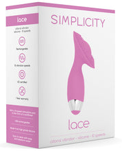 Load image into Gallery viewer, Shots Simplicity Lace Rechargeable Clitoral Vibrator - 10 Speed Pink