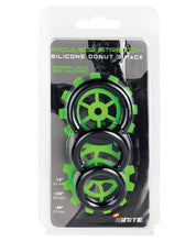 Load image into Gallery viewer, Ignite Power Stretch Silicone Donuts Cockrings - Pack Of 3 Black