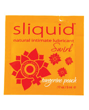 Load image into Gallery viewer, Sliquid Naturals Swirl Lubricant Pillow - .17 Oz Peach