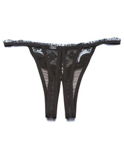 Load image into Gallery viewer, Scalloped Embroidery Crotchless Panty Black 1x-2x