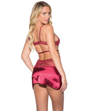 Load image into Gallery viewer, Lace Chemise W-g-string Burgundy Sm