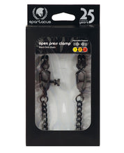 Load image into Gallery viewer, Spartacus Adjustable Alligator Nipple Clamps W-black Chain