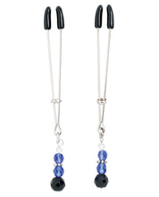 Load image into Gallery viewer, Spartacus Adjustable Tweezer Nipple Clamps W-blue Beads