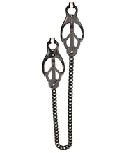 Load image into Gallery viewer, Spartacus Black Butterfly Style Nipple Clamps W-chain