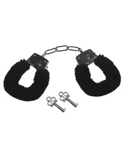Load image into Gallery viewer, Sex &amp; Mischief Furry Handcuffs - Black