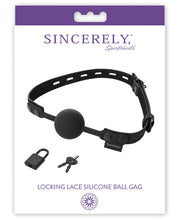 Load image into Gallery viewer, Sincerely Locking Lace Silicone Ball Gag
