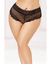 Load image into Gallery viewer, High Waisted Panty W-lace Up Back Black 3x-4x