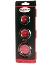 Load image into Gallery viewer, Malesation Diamond Silicone Cock Ring Set - Pack Of 3