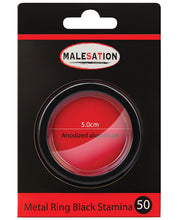 Load image into Gallery viewer, Malesation Nickel Free Metal Ring Black Stamina - 50 Mm