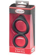 Load image into Gallery viewer, Malesation Force Silicone Double Cock Ring - Black
