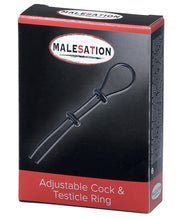 Load image into Gallery viewer, Malesation Adjustable Cockring &amp; Testicle Ring - Black