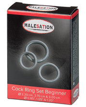 Load image into Gallery viewer, Malesation Cockring Set Beginner - Black
