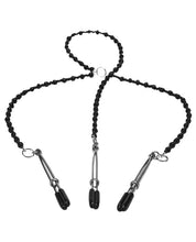 Load image into Gallery viewer, Steamy Shades Y-style Deluxe Beaded Nipple Clamps