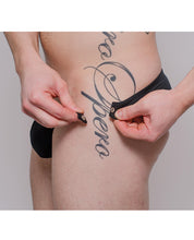Load image into Gallery viewer, Pride Tartarus Side Snap Brief Black Sm