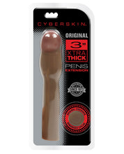 Load image into Gallery viewer, Cyberskin Original 3" Xtra Thick Penis Extension - Dark
