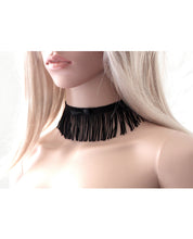 Load image into Gallery viewer, Tyes By Tara Fringe W-benefits Bowtye - Black