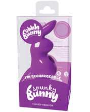 Load image into Gallery viewer, Vedo Spunky Bunny Rechargeable Finger Vibe - Perfectly Purple