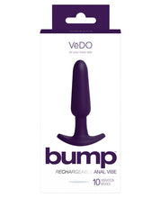 Load image into Gallery viewer, Vedo Bump Rechargeable Anal Vibe - Deep Purple