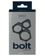 Load image into Gallery viewer, Vedo Bolt C Ring Set - Just Black Pack Of 3