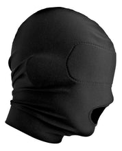 Load image into Gallery viewer, Master Series Disguise Open Mouth Hood With Padded Blindfold