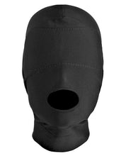 Load image into Gallery viewer, Master Series Disguise Open Mouth Hood With Padded Blindfold