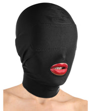 Load image into Gallery viewer, Master Series Disguise Open Mouth Hood With Padded Blindfold