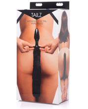 Load image into Gallery viewer, Tailz Midnight Fox Tail Glass Anal Plug