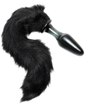 Load image into Gallery viewer, Tailz Midnight Fox Tail Glass Anal Plug