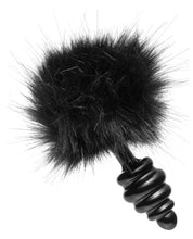 Load image into Gallery viewer, Tailz Black Bunny Tail Anal Plug