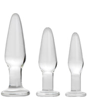 Load image into Gallery viewer, Prisms Erotic Glass Dosha 3pc Glass Anal Plug Kit