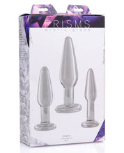 Load image into Gallery viewer, Prisms Erotic Glass Dosha 3pc Glass Anal Plug Kit