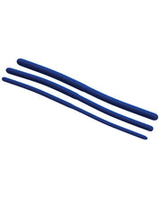 Load image into Gallery viewer, Master Series Invasion Silicone Urethral Sound Trainer Set - Blue Set Of 3