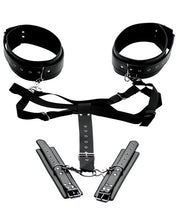 Load image into Gallery viewer, Master Series Acquire Easy Access Thigh Harness W-wrist Cuffs - Black
