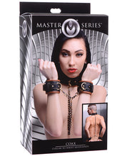 Load image into Gallery viewer, Master Series Coax Collar To Wrist Restraints - Black