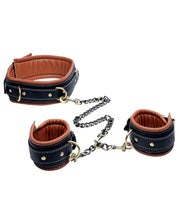 Load image into Gallery viewer, Master Series Coax Collar To Wrist Restraints - Black