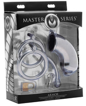 Load image into Gallery viewer, Master Series Armor Chastity Cage &amp; Removable Urethral Insert