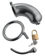 Load image into Gallery viewer, Master Series Armor Chastity Cage &amp; Removable Urethral Insert