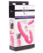 Load image into Gallery viewer, Strap U Vibrating Strapless Silicone Strap On W-remote Control - Pink