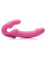 Load image into Gallery viewer, Strap U Vibrating Strapless Silicone Strap On W-remote Control - Pink