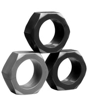 Load image into Gallery viewer, Tom Of Finland Hex Nut Cock Ring Set - Set Of 3
