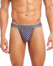 Load image into Gallery viewer, 2xist Sliq Micro 1 Y-back Thong Graphic Floral Pink Glo Lg